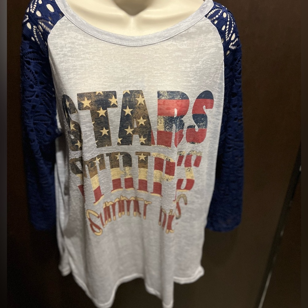 Stars and Stripes Raglan Tee by Southern Grace